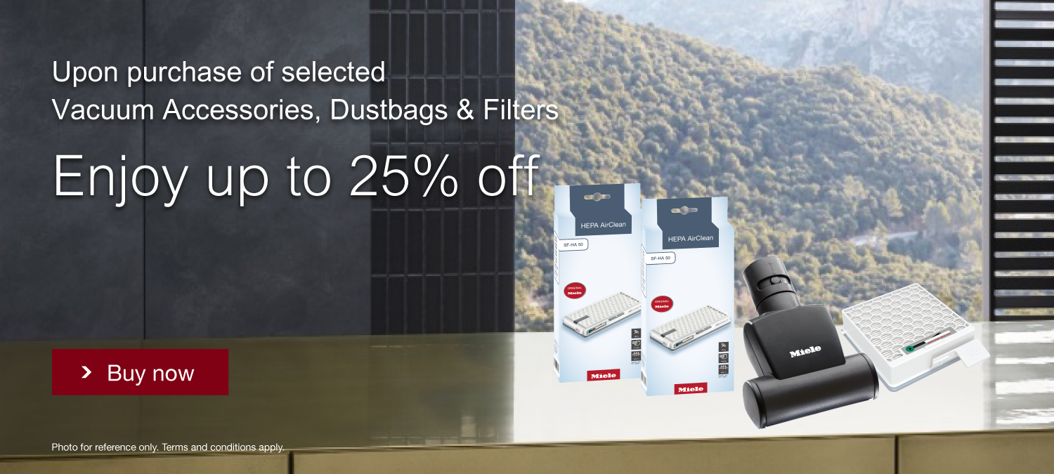 Enjoy 25% upon purchase of selected Vacuum Accessories
